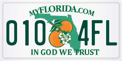 FL license plate 0104FL