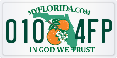 FL license plate 0104FP