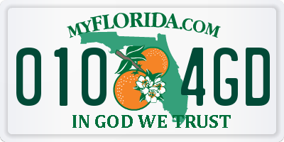 FL license plate 0104GD