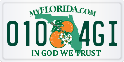 FL license plate 0104GI
