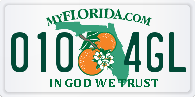 FL license plate 0104GL