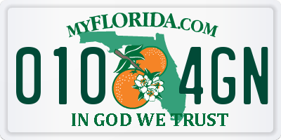 FL license plate 0104GN