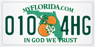 FL license plate 0104HG