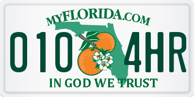 FL license plate 0104HR
