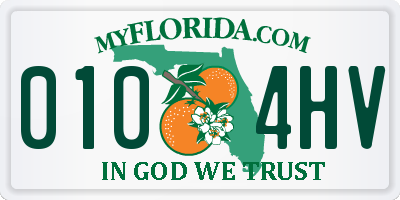 FL license plate 0104HV