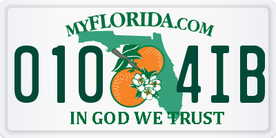 FL license plate 0104IB