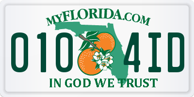FL license plate 0104ID