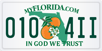 FL license plate 0104II