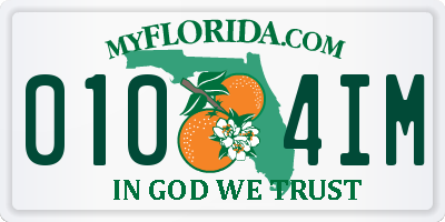 FL license plate 0104IM