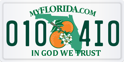 FL license plate 0104IO