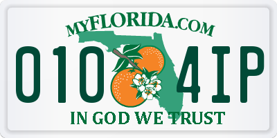 FL license plate 0104IP