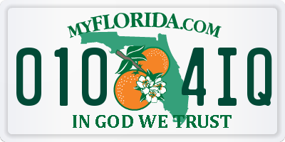 FL license plate 0104IQ