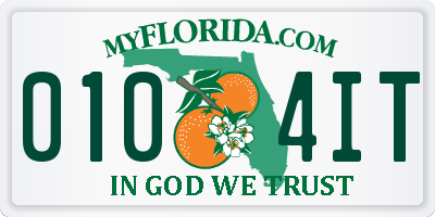 FL license plate 0104IT