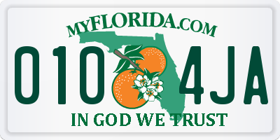 FL license plate 0104JA