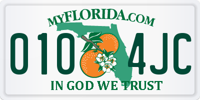 FL license plate 0104JC