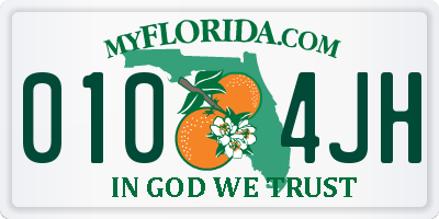 FL license plate 0104JH