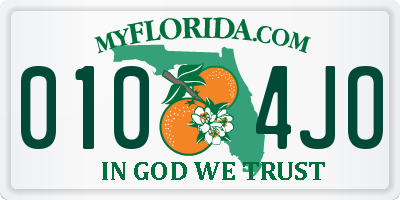 FL license plate 0104JO