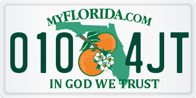 FL license plate 0104JT