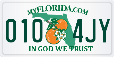 FL license plate 0104JY