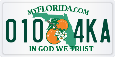 FL license plate 0104KA