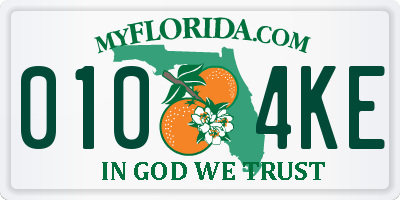 FL license plate 0104KE