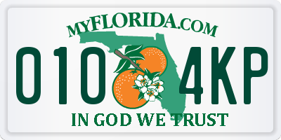FL license plate 0104KP
