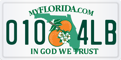 FL license plate 0104LB