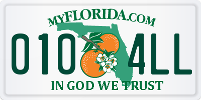 FL license plate 0104LL