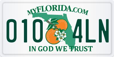 FL license plate 0104LN