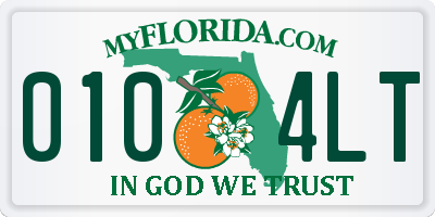 FL license plate 0104LT
