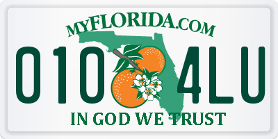 FL license plate 0104LU