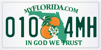FL license plate 0104MH
