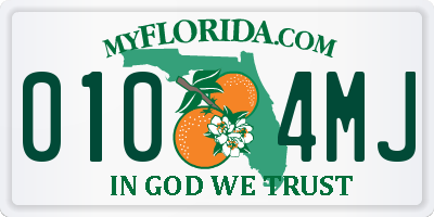FL license plate 0104MJ