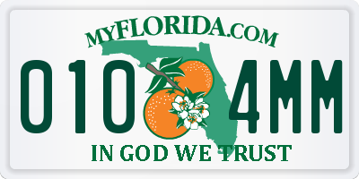 FL license plate 0104MM