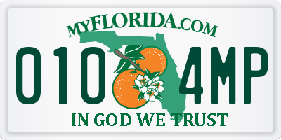 FL license plate 0104MP