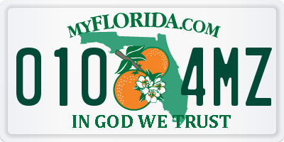 FL license plate 0104MZ