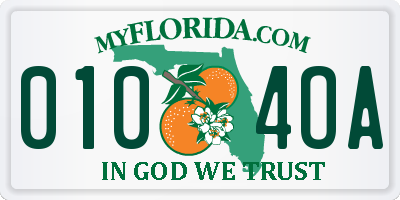 FL license plate 0104OA