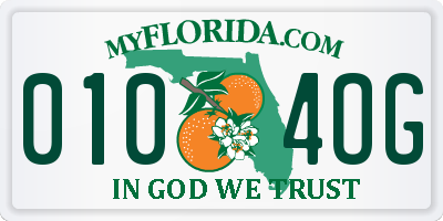FL license plate 0104OG
