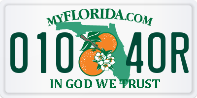 FL license plate 0104OR
