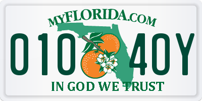 FL license plate 0104OY