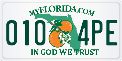FL license plate 0104PE