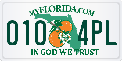 FL license plate 0104PL