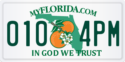 FL license plate 0104PM