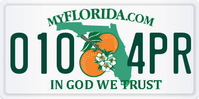 FL license plate 0104PR