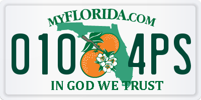 FL license plate 0104PS