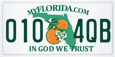 FL license plate 0104QB