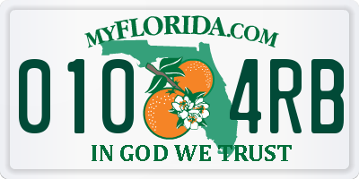 FL license plate 0104RB
