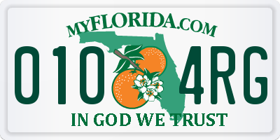 FL license plate 0104RG