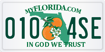 FL license plate 0104SE