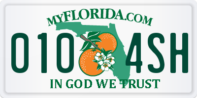 FL license plate 0104SH